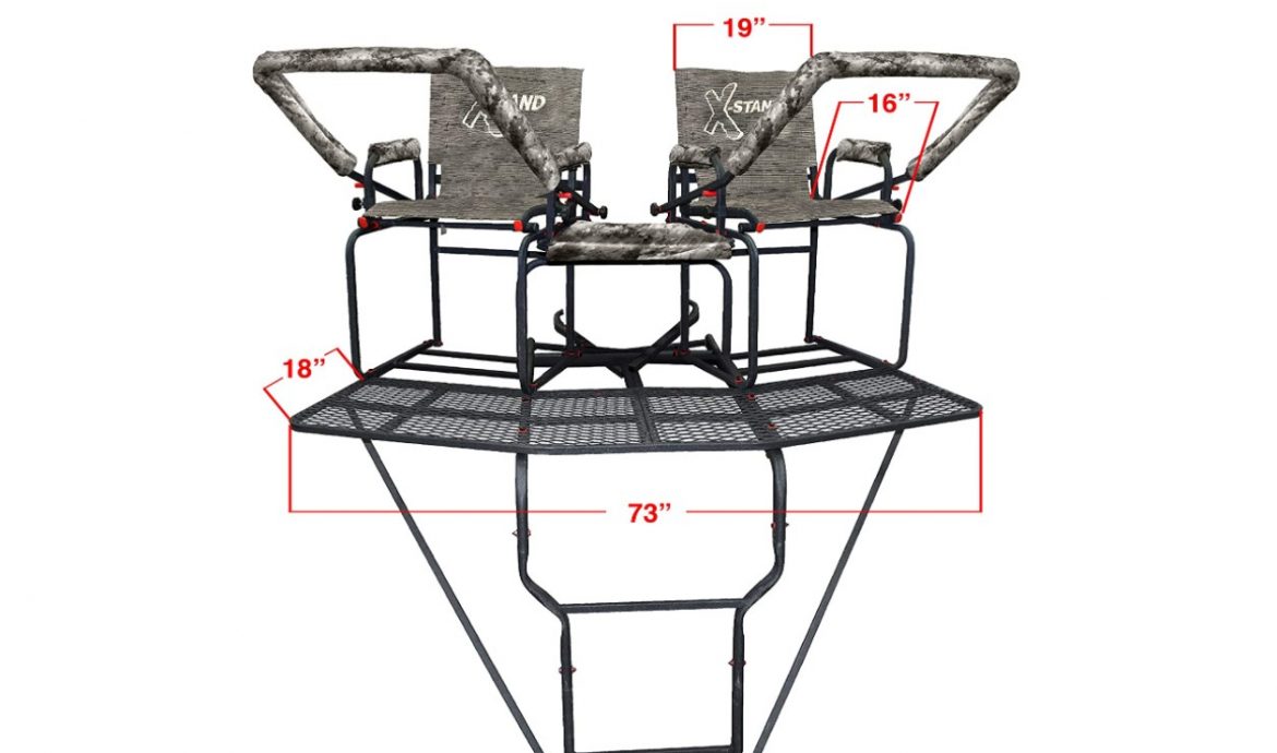 X-Stand Treestands the Comrade X 18' Two Man Ladderstand for bowhunting